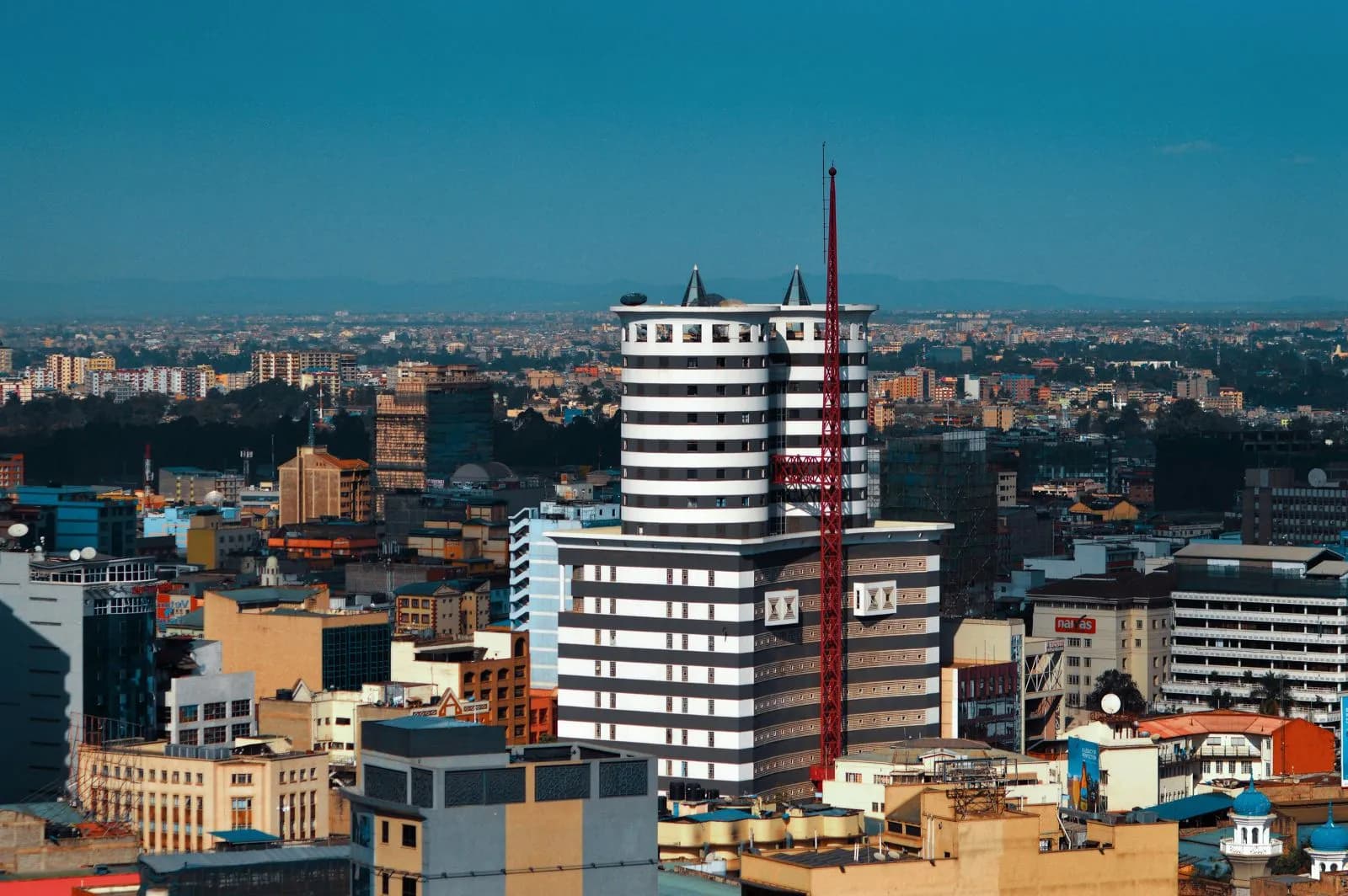 Nairobi skyline at dusk